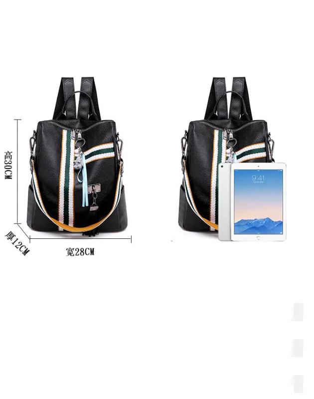 Casual Women PU Leather Backpack Female Shoulder Bag Travel Back Pack