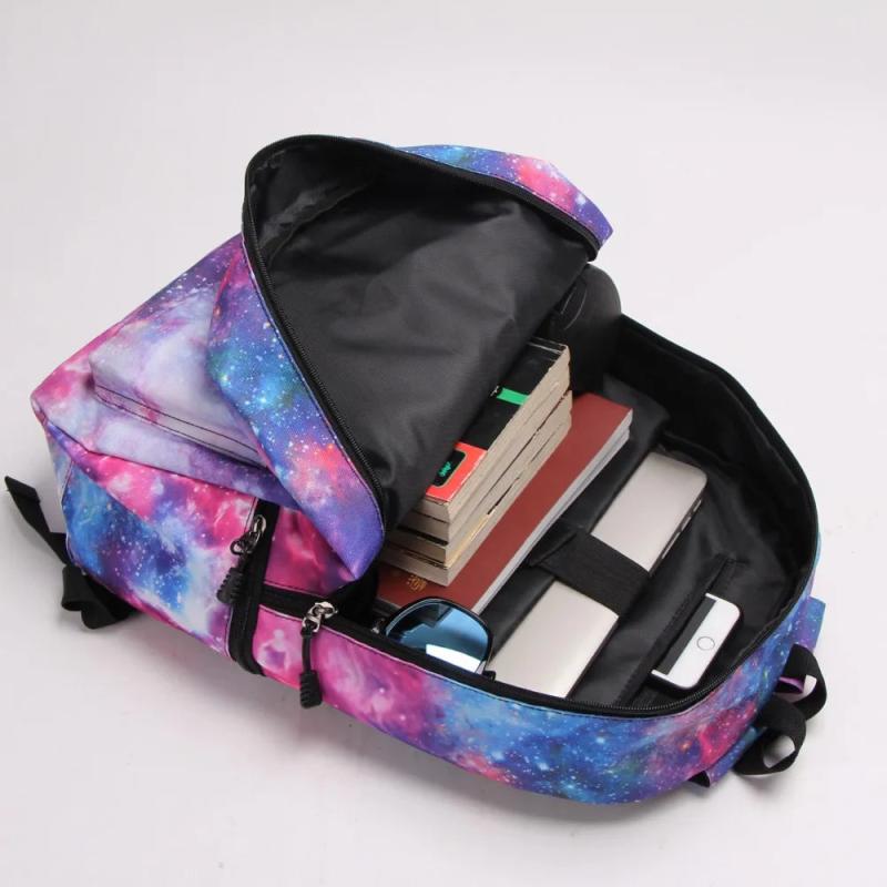 Cartoon Fruits Print Women Backpack Large Capacity Students Travel School Bag