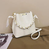 Bucket Bag Solid Small Bag Ins Autumn Japanese And Casual Bag Messenger Bag Wome