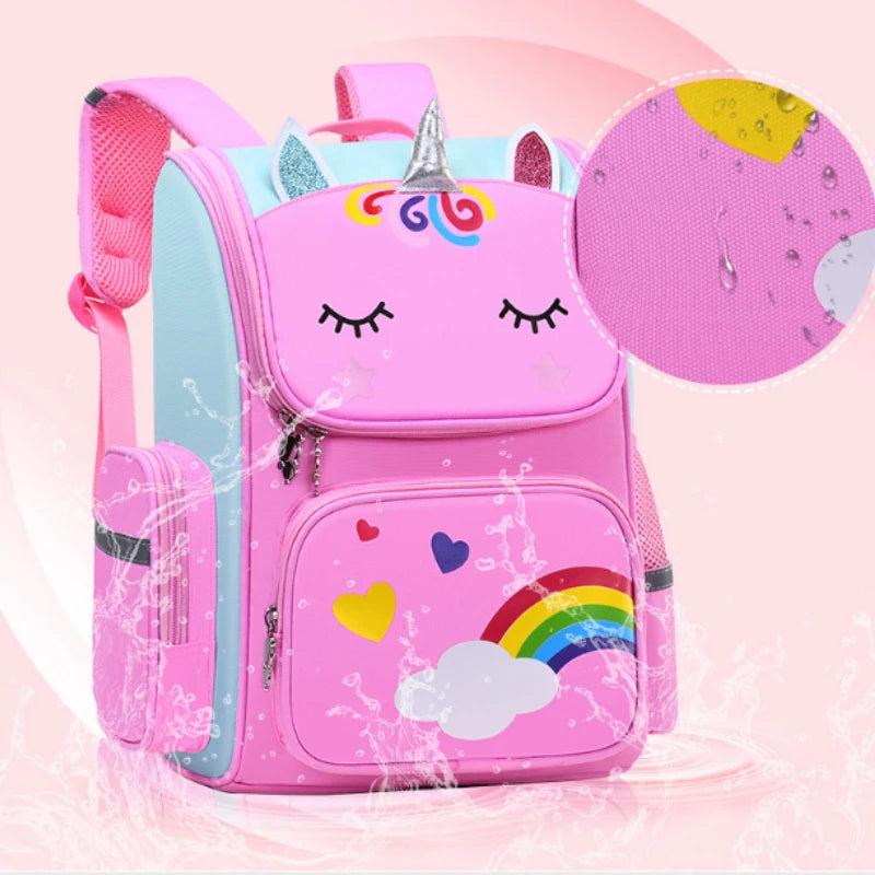 Cartoon Unicorn Student School Backpack for Teen Girls Kids