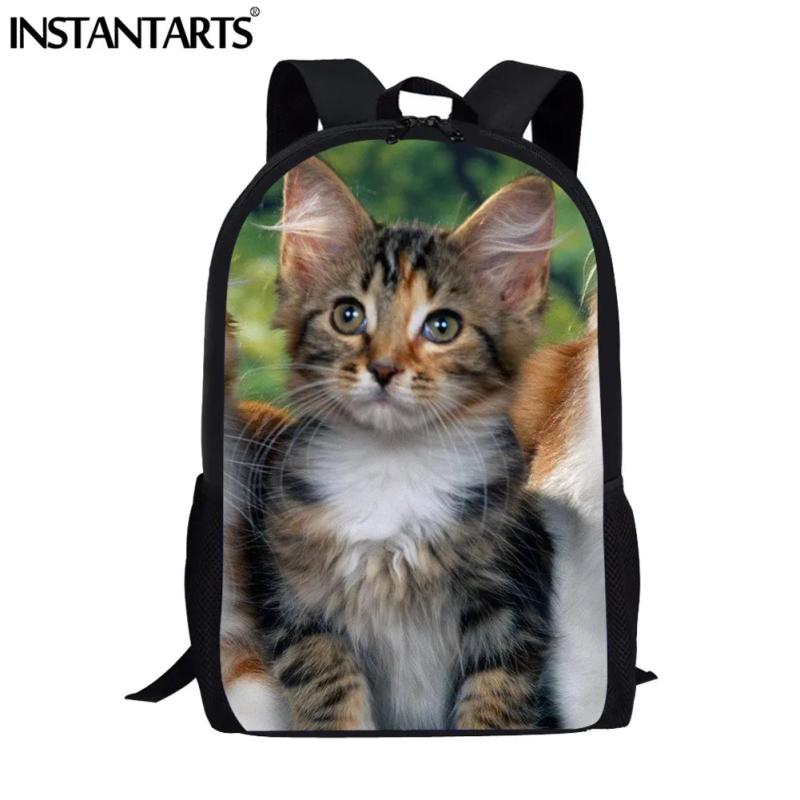 Cat Pattern 3D School Bag for Kids - Back to School Satchel