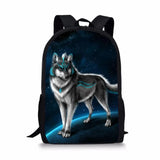 Cartoon Wolf Toddler School Backpack