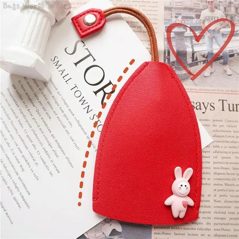 Cartoon Car Key Case Cover PU Leather Key Bag Keychain Cover