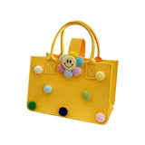 Cartoon Felt Hand Bag for Women Girls Tote Bag Portable Lunch Bag Shopping
