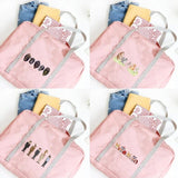 Cartoon Print Travel Bag Foldable Zip Luggage Storage