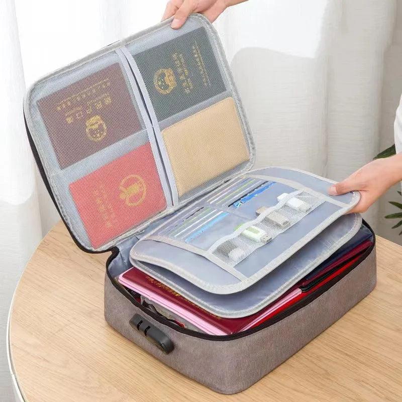 Briefcase Handbag Men Women Outdoor Travel Credentials Passport Luggage Storage