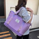 Casual Handbag Double Zipper Expansion Bag Large Female Bag