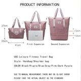 Casual Handbag Double Zipper Expansion Bag Large Female Bag