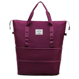 Casual Handbag Double Zipper Expansion Bag Large Female Bag