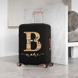 Brown Letter Luggage Cover Protective Dust-proof Elastic Fits 18-32 Travel