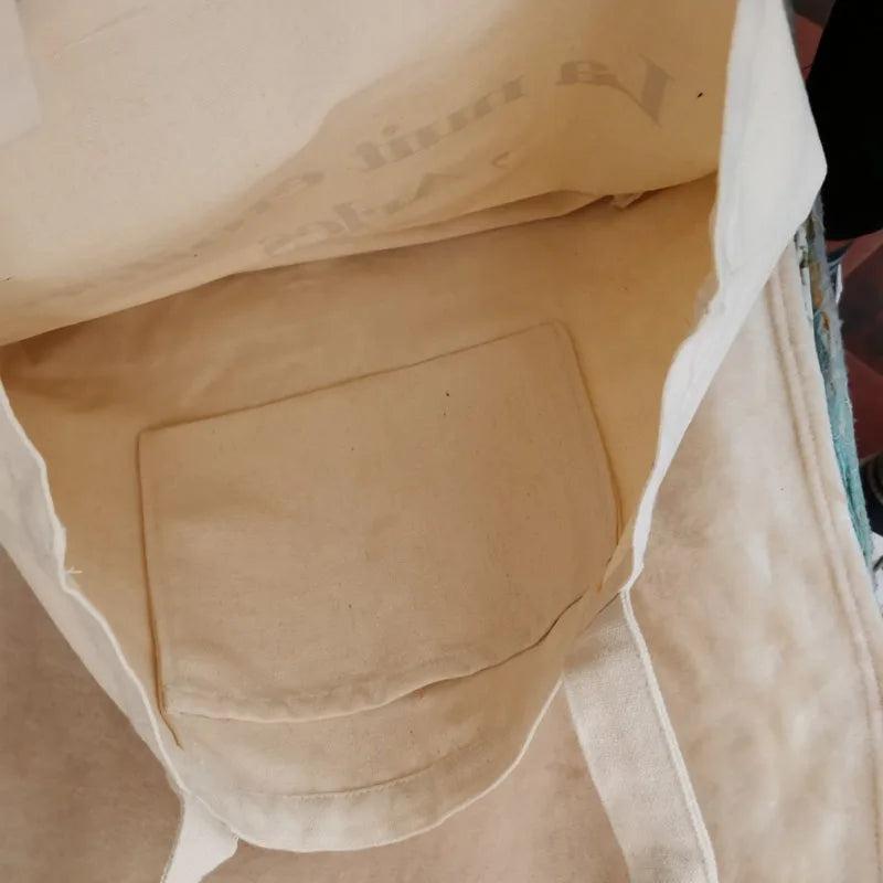 Casual Shoulder Bag Large Capacity Letter Printed Handbag Canvas Tote