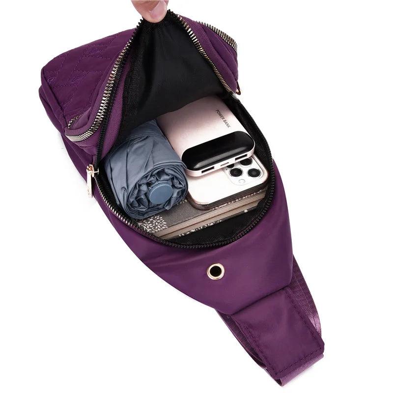 Casual Nylon Chest Bag Waist Pack Crossbody Handbag Travel Bag