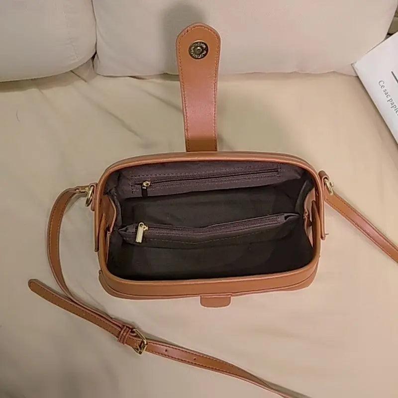 Casual Leather Shoulder Bags Doctor Bag Clutch