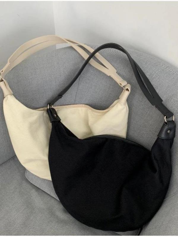 Casual Women Bags Canvas Dumpling Bag Single Shoulder Large Capacity Fanny Pack