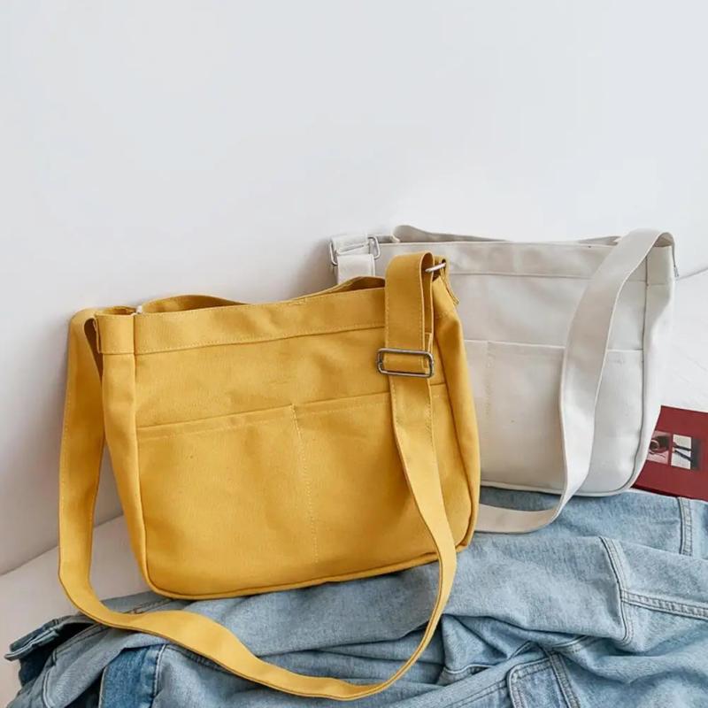 Casual Canvas Messenger Bag Women Solid Hot Selling Delicate Soft
