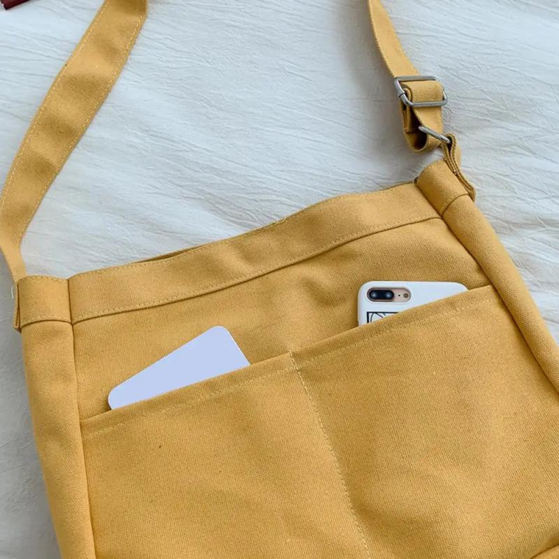 Casual Canvas Messenger Bag Women Solid Hot Selling Delicate Soft