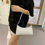 Casual Women Totes Shoulder Bags Shopping Bag Retro Female Leather Solid Chain H