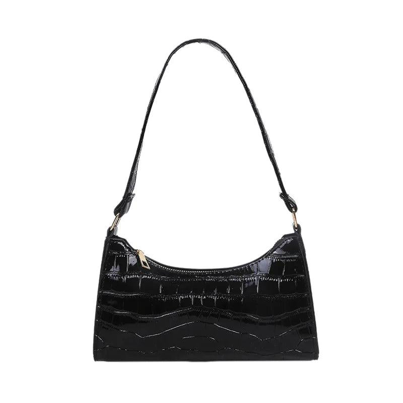 Casual Women Totes Shoulder Bags Shopping Bag Retro Female Leather Solid Chain H