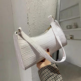 Casual Women Totes Shoulder Bags Shopping Bag Retro Female Leather Solid Chain H