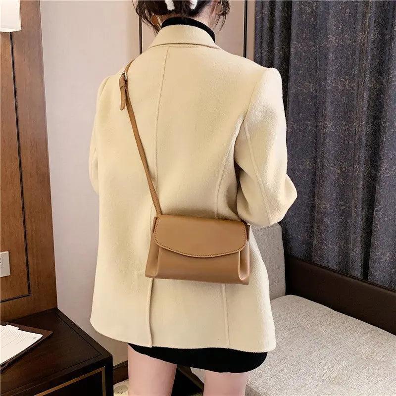 Casual Solid Women Shoulder Messenger Handbags Vintage PU Leather