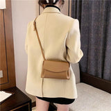 Casual Solid Women Shoulder Messenger Handbags Vintage PU Leather