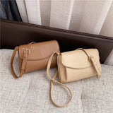 Casual Solid Women Shoulder Messenger Handbags Vintage PU Leather
