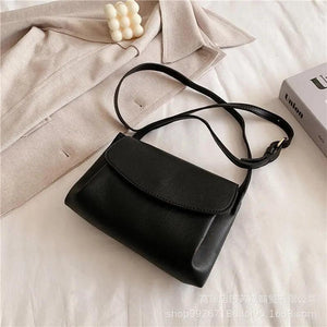 Casual Solid Women Shoulder Messenger Handbags Vintage PU Leather