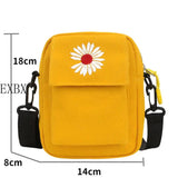 Casual Small Daisy Canvas Women Bag Shoulder Handbag Solid Messenger Bag