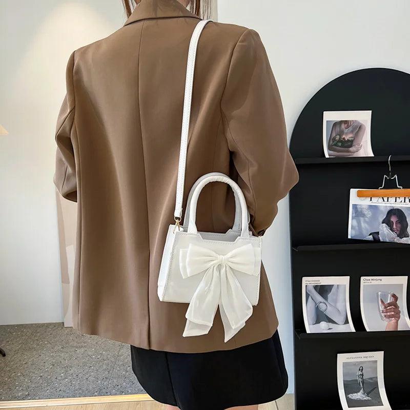 Bowknot Women's Portable Shoulder Bag Big Bow Ladies Underarm Bags