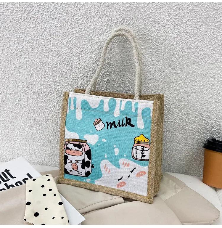 Casual Ladie Handbag Shoulder Bag Female Graffiti Canvas Handbags Tote Bag