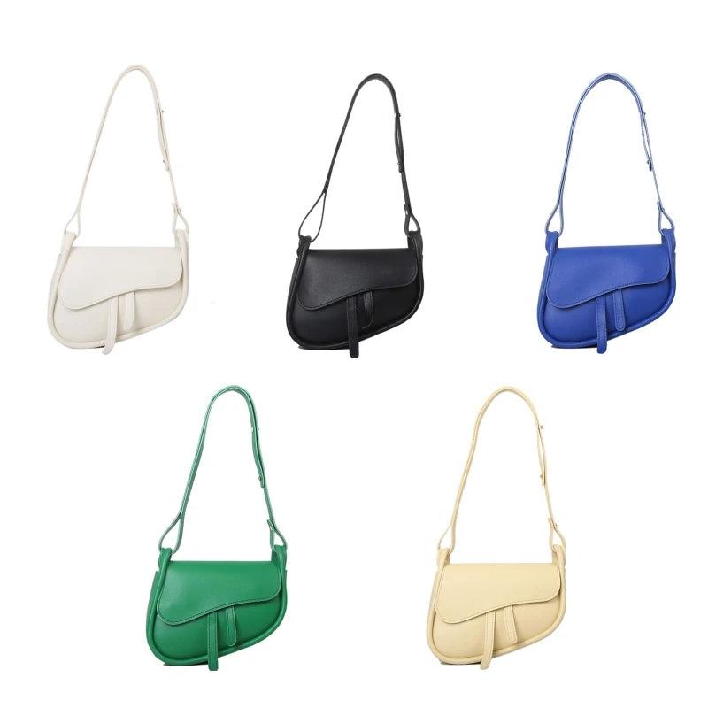 Casual Shoulder Bag PU Leather Handbag Clutch Crossbody Bag