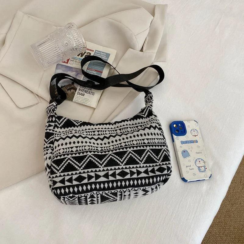Casual Large Crossbody Canvas Shoulder Bag for Women