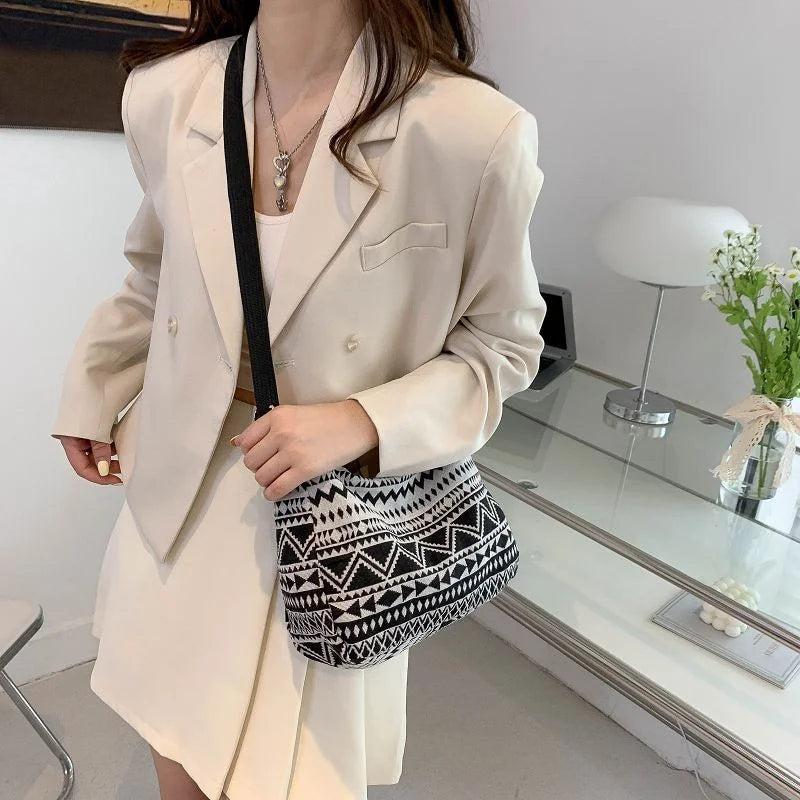Casual Large Crossbody Canvas Shoulder Bag for Women