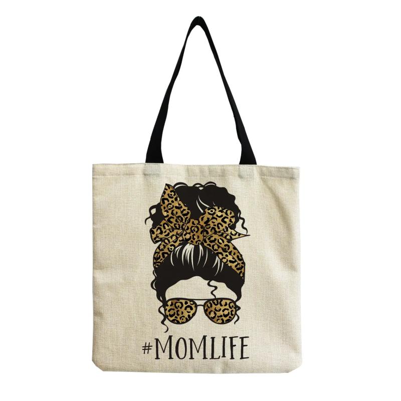 Cartoon Girl Print Tote Handbag, Hairpin Sunglasses, High Capacity
