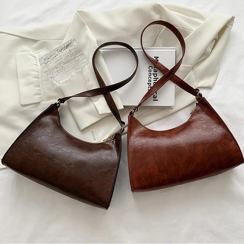 Casual Women Totes Shoulder Bags Leather Solid Chain Handbags