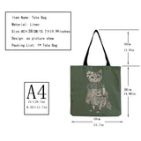 Cartoon Cat Man Travel Tote Bag Eco Friendly Portable