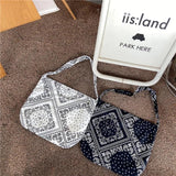 Casual Canvas Shoulder Bag Magnetic Closure Satchel for Women