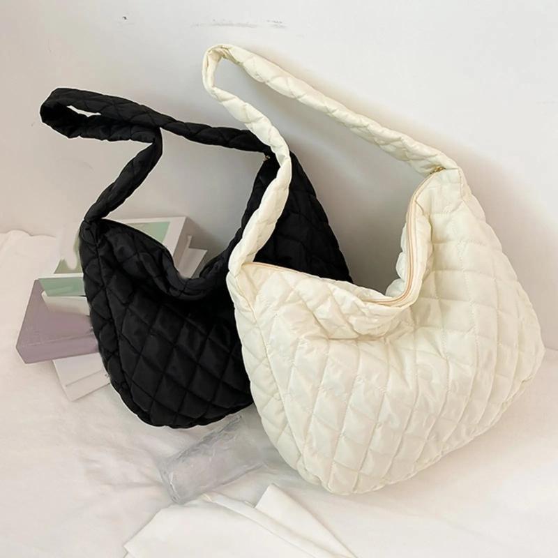 Casual Women Shoulder Bag Soft Girls Portable with Zipper