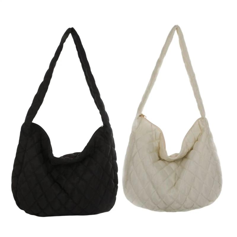 Casual Women Shoulder Bag Soft Girls Portable with Zipper