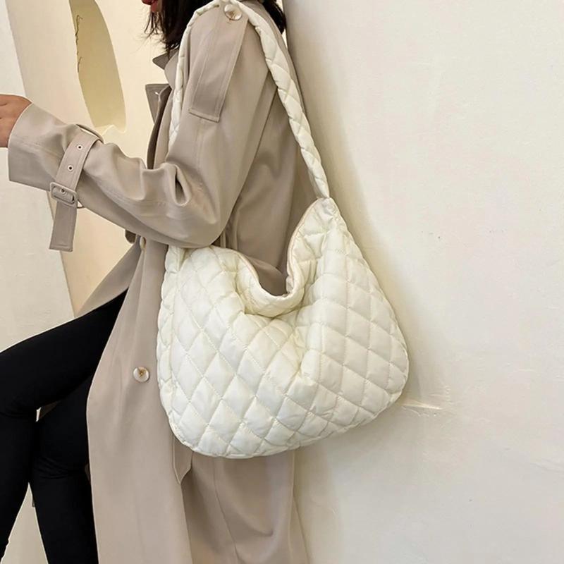 Casual Women Shoulder Bag Soft Girls Portable with Zipper