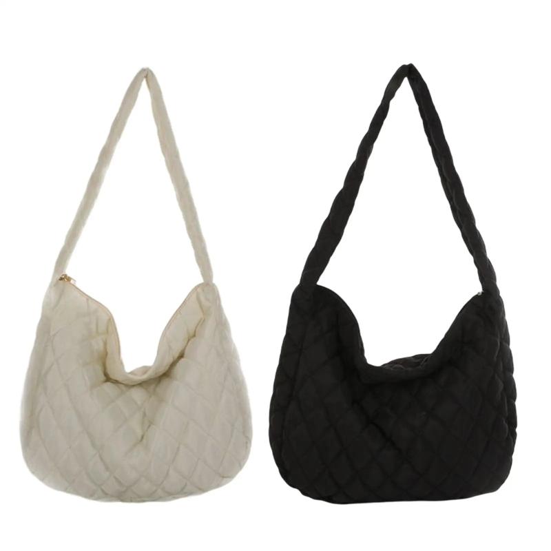 Casual Women Shoulder Bag Soft Girls Portable with Zipper