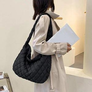 Casual Women Shoulder Bag Soft Girls Portable with Zipper