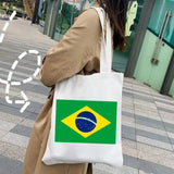 Brazil Brazilian Flag Soccer Ball Football Lover Women Girl Canva...