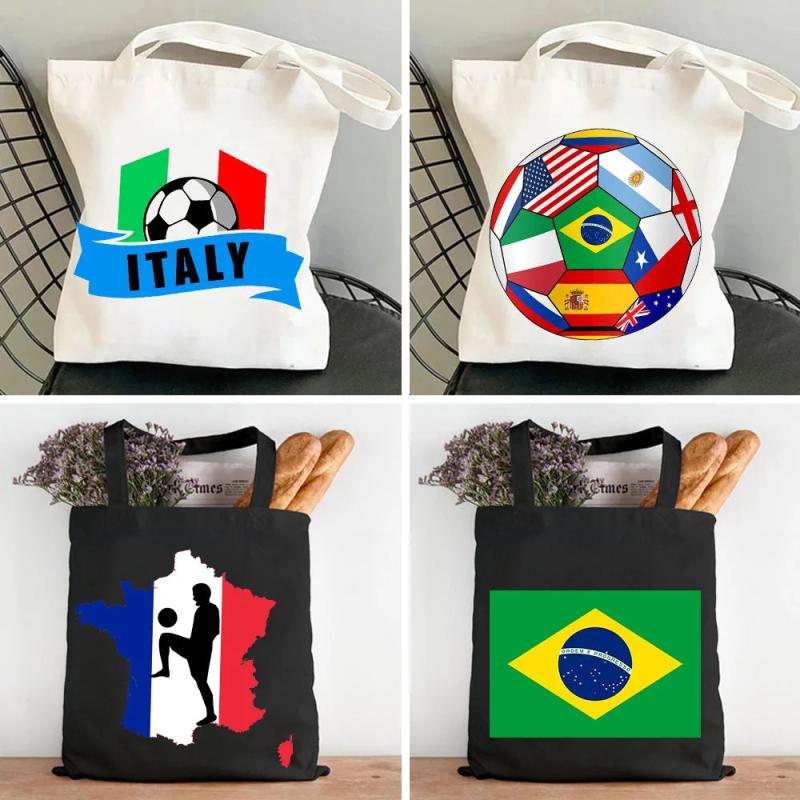 Brazil Brazilian Flag Soccer Ball Football Lover Women Girl Canva...
