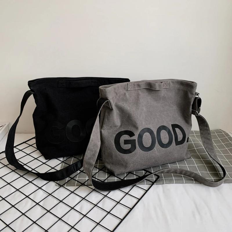 Casual Women's Shoulder Bags Retro Letter Printed Crossbody Bags