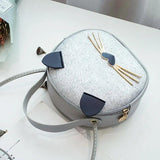 Cat Lady Handbag Purses Leopard Messenger Shoulder Bag