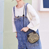 Cat Lady Handbag Purses Leopard Messenger Shoulder Bag