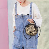 Cat Lady Handbag Purses Leopard Messenger Shoulder Bag