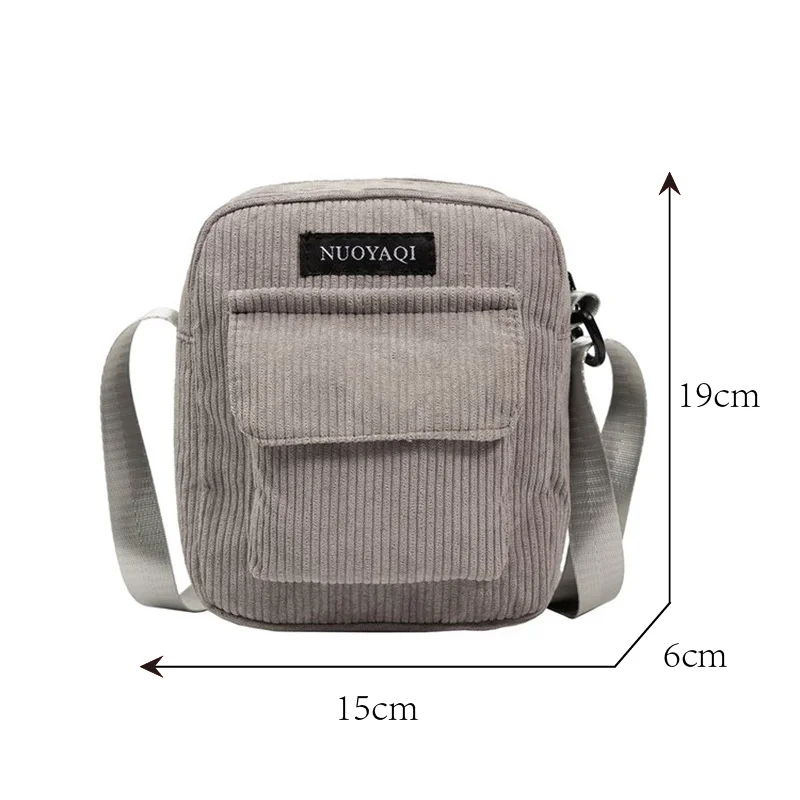Casual Zip Tote Canvas Crossbody Bag for Ladies Women