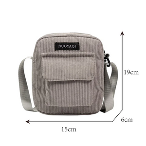 Casual Zip Tote Canvas Crossbody Bag for Ladies Women
